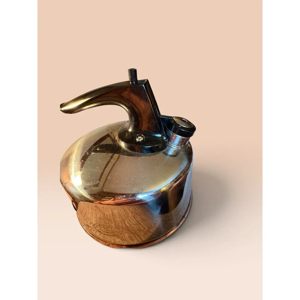 Revere Ware whistling teapot with copper bottom Korea 1999 VTG 1 qt